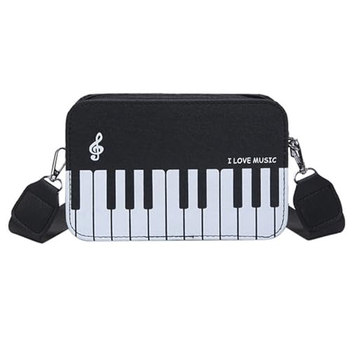 KAHDGSS Damen Crossbody Tasche Mit Einzigartigen Klavier Designs PU Leder Umhängetaschen Stilvolle Satchel Geldbörse Für Den Täglichen Gebrauch PU Lederhandtasche von KAHDGSS