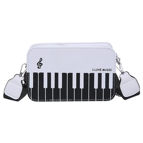 KAHDGSS Damen Crossbody Tasche Mit Einzigartigen Klavier Designs PU Leder Umhängetaschen Stilvolle Satchel Geldbörse Für Den Täglichen Gebrauch PU Lederhandtasche von KAHDGSS