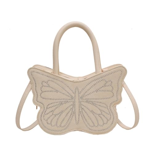 KAHDGSS Damenkoreaner Schmetterlingsform Handtasche Crossbody Geldbörse Modische Modische PU Leder Umhängetasche Mit Oberem Schmetterlingsform PU Leder Handtasche von KAHDGSS