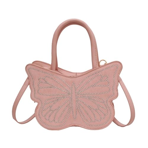 KAHDGSS Damenkoreaner Schmetterlingsform Handtasche Crossbody Geldbörse Modische Modische PU Leder Umhängetasche Mit Oberem Schmetterlingsform PU Leder Handtasche von KAHDGSS