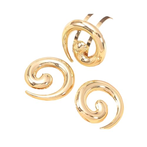 KAHDGSS Einzigartige Leichtmetallohrringe Und Armband Set Übertriebener Wirbelohrringe Und Armband Set Für Alltägliche Eleganzen Elegante Designs von KAHDGSS