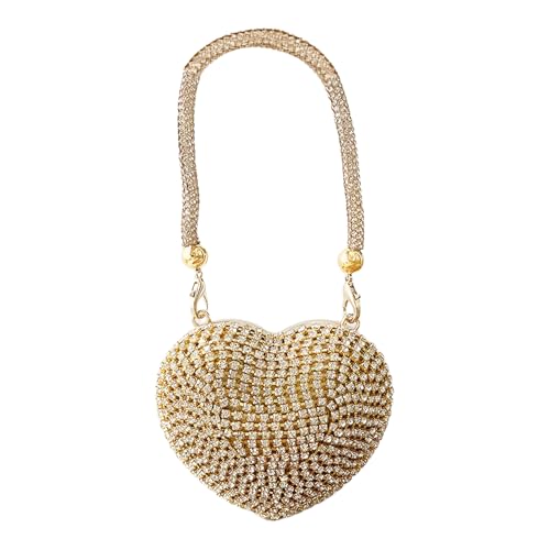 KAHDGSS Elegante Abendtasche Tasche Mit Strasskettenband Für Frauen Modische Crossbody Geldbörse Hochzeitsfeier Handtasche Crossbody Kette Geldbörse von KAHDGSS