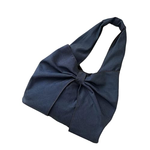 KAHDGSS Elegante Bögen Detail Umhängetasche Für Frauen Stilvolle Freizeithandtasche Mit Geräumigem Innenraum Für Pendeln Und Tägliche Nutzung Casual Jeans Bows Geldbeutel von KAHDGSS