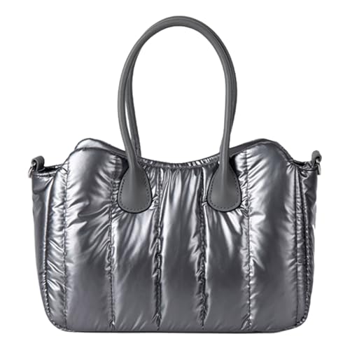 KAHDGSS Elegante Crossbody Tasche Polyester Baumwollpolsterpolsterte Handtasche Pufferbeutel Geräumige Umhängetaschen Zum Einkaufen Und Reiseboten Für Die Modepreis von KAHDGSS