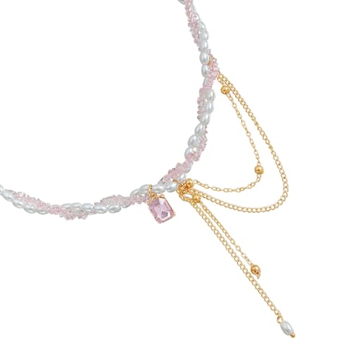 KAHDGSS Elegante Glasperlenquadrathalskette Und Ohrringe Für Frauen Tägliche Party Formelle Anlässe Schmuck Geschenkkristalle Braut Schmuck Set Accessoires KAHDGSS Elegante Glasperlenquadrathalskette Und Ohrringe Für Frauen Tägliche Party Formelle Anlässe Schmuck Geschenkkristalle Braut Schmuck Set Accessoires von KAHDGSS