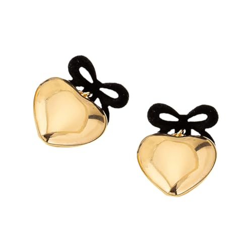 KAHDGSS Elegante Legierungsherzherz Anhänger Halskette Und Ohrringe Mit Ströschung Kettendekoration Für Frauen Stilvolle Outfits Frauen Accessoires von KAHDGSS