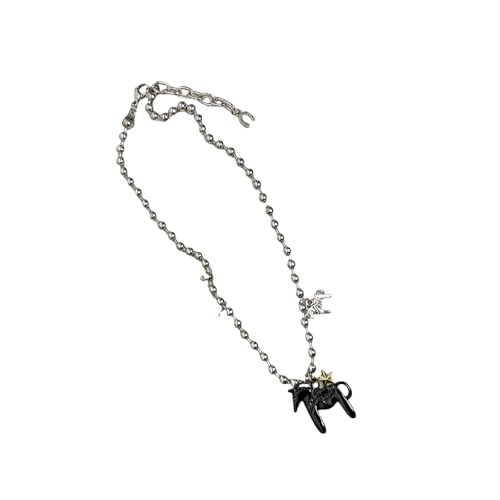 KAHDGSS Elegante Tropfölfohlen Anhänger Halskette Stylische Schicht Accessoire Süße Stile Die Kette Für Damen Entzückende Tägliche Halskette Schichten von KAHDGSS