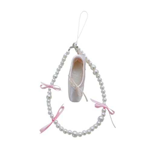 KAHDGSS Eleganter Ballett Slipper Keyring Robode Fashion Fashion Accessoire Mit Robusten Perlen Für Taschen Täglich Dekoration von KAHDGSS