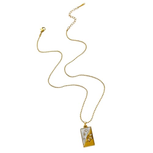 KAHDGSS Eleganter Tarotkartenanhänger Zodiacs Halskettehandwerk Von Robusten Edelstahlmaterialien Accessoire Für Ein Einzigartiges Look Nischen Modezubehör von KAHDGSS