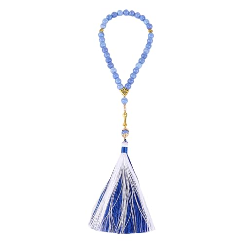 KAHDGSS Elegantes Handgewebte Glas Tasbih Armband Mit Hellem Quasten Vielseitigem Accessoire Für Gebet Und Modeaussagen von KAHDGSS