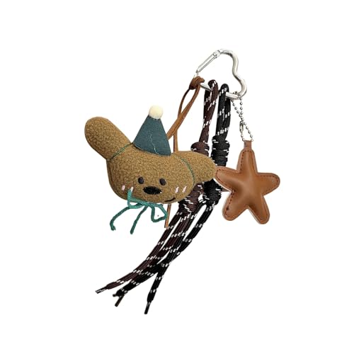 KAHDGSS Ergonomic Fuzzy Bear Schlüsselbeutel Zaubercharm Und Komfortable Taschen Anhänger Autoschlüsselring Für Mädchen Und Schüler Mädchen Trendy Bag Ornament von KAHDGSS