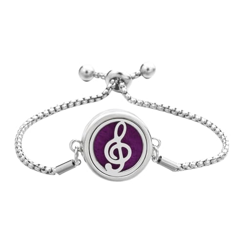 KAHDGSS Fashionable Ätherisches Öl Diffusor Anhänger Armband Einstellbare Länge Armreifen Edelstahl Schmuckparty Accessoire Schmuck Schmuck von KAHDGSS