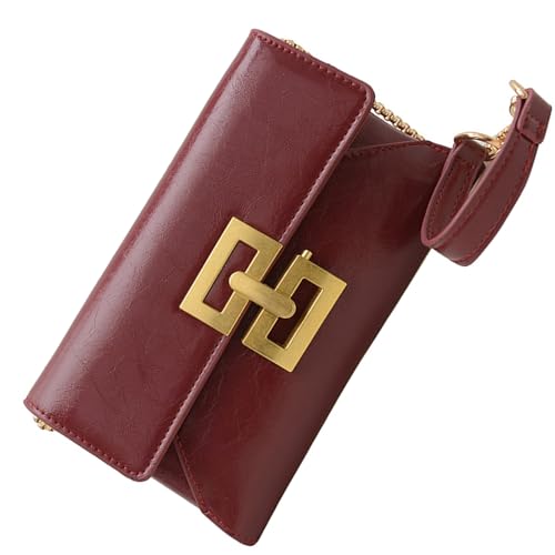KAHDGSS Frauen Bag Kette Schulter Abend Geldbeutel PU Leder Crossbody Mode Kleine Koreanische Stils Boten Frauen Crossbody PU Leder Messenger Abend Geldbeutel Einfache Schulter von KAHDGSS