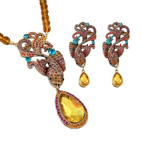 KAHDGSS Frauen Fischschmuck Set Drop Ohrringe Anhänger Schmuck Verstellbare Ketten Halskette Geeignet Für Verschiedene Stilvolle Outfits Modelegierung von KAHDGSS