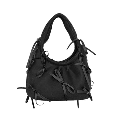 KAHDGSS Frauen Mädchen Modische Französische Süße Bowknot Polyester Kleine Handtasche Lässig Einkauf von KAHDGSS