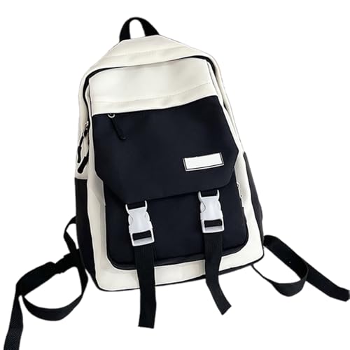 KAHDGSS Frauen Reisen Rucksack Mädchen Kontrastierende Farbe Kleine Rucksack College Schoolbag Mehrere Taschen Laptop Buchtasche Kleine Freizeitrucksack von KAHDGSS