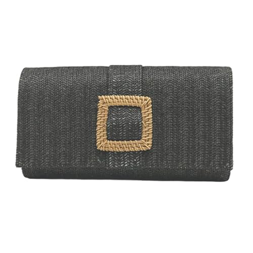 KAHDGSS Frauen Trendy Umhängetasche Strohstrand Strand Handgewebtes Crossbody Messenger Umschlag Handtasche Für Reisen Urlaub Frauen Umschlag Handtasche All Matching Crossbody Stroh Strand Schulter von KAHDGSS
