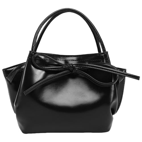 KAHDGSS Frauen Umhängetasche Trendige Handtasche Süßer Bögen Eimer Einfache Messenger Koreanische Stile Crossbody Für Tägliche Frauen Koreanische Stile Schulter Süße Bögen Crossbody Schöner Eimer von KAHDGSS