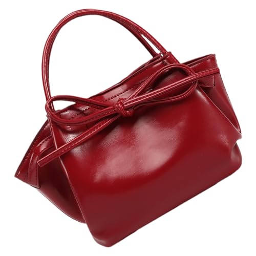 KAHDGSS Frauen Umhängetasche Trendige Handtasche Süßer Bögen Eimer Einfache Messenger Koreanische Stile Crossbody Für Tägliche Frauen Koreanische Stile Schulter Süße Bögen Crossbody Schöner Eimer von KAHDGSS