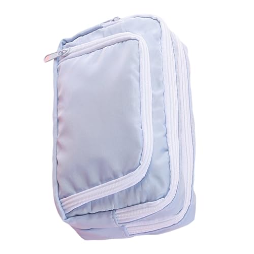 KAHDGSS Große Bleistiftkoffer Hochkapazität Stifthaltertasche 3 Fächer Marker Stift Organisatoren Reisen Beutel Für Jugendliche Erwachsene Student Office Reisebereicher Veranstalter von KAHDGSS