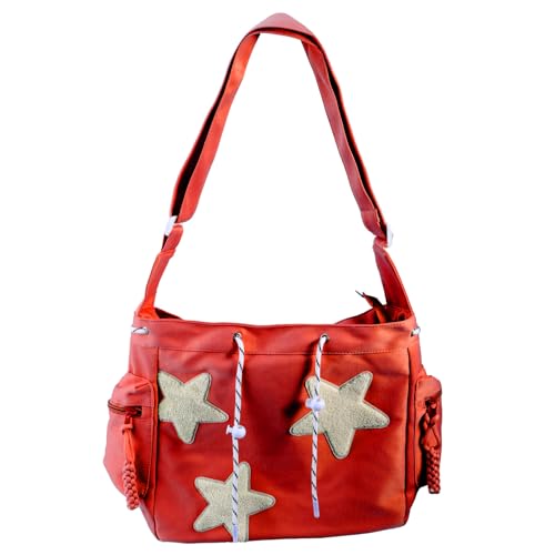 KAHDGSS Großkapazität Crossbody Bag Für Frauen Ästhetischer Schulterstar Messenger School Frauen Star Muster Messenger Großkapazität Schulterkreuzkörper von KAHDGSS