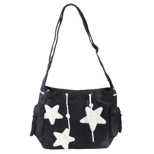 KAHDGSS Großkapazität Crossbody Bag Für Frauen Ästhetischer Schulterstar Messenger School Frauen Star Muster Messenger Großkapazität Schulterkreuzkörper von KAHDGSS