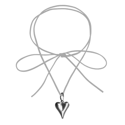 KAHDGSS Herzförmige Anhänger Halskette Accessoire Verstellbare Länge Schlüsselbein Kette Stilvolle Frauen Mädchen Neckchische Party Ornament Verstellbarer Schlüsselbeinkette von KAHDGSS