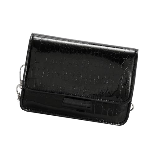 KAHDGSS Hochglänzende Umhängetaschen Frauen Crossbody Tasche Mit Ketten Schulterpraktik von KAHDGSS