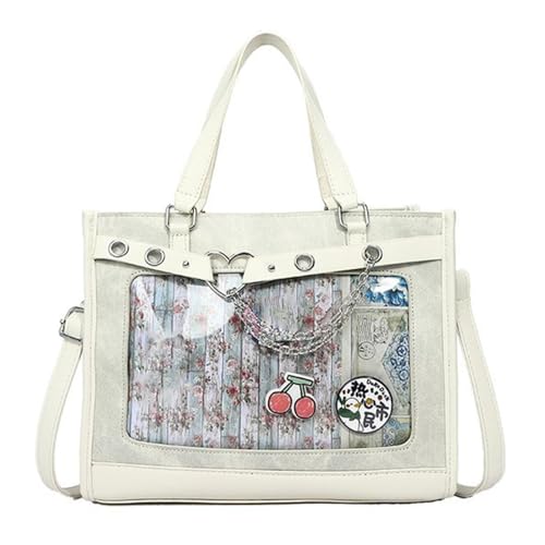 KAHDGSS Itabag Student PU Lederumbeltaschen Ästhetische Crossbody Geldbörse Pin Handtasche Für Modische Enthusiast Cosplay Accessoire von KAHDGSS