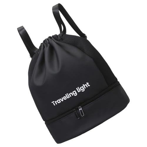 KAHDGSS Kordeltrackpäckchen Sport Fitness Tasche Mit Trockener Nassseparation Strandbeutel Fitness Wasserfestes Schwimmen Für Frauen Männer Schwimmen Draw String Fitnessstudio Klettern Rucksäcke von KAHDGSS