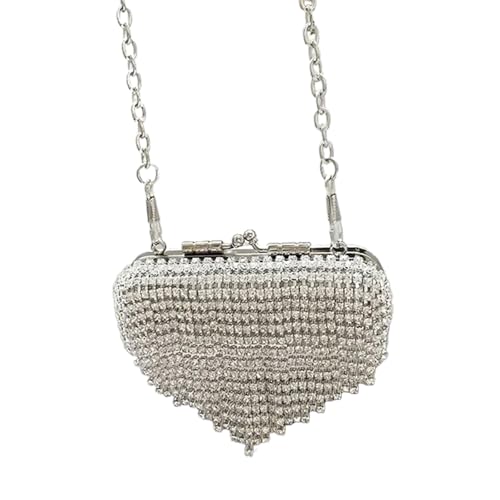 KAHDGSS Kreative Glasversetzsteine Umhängetasche Satchel Mit Ketten Designs Crossbody Geldbeutel Abendbeutel Für Cocktailpartys Umhängetasche von KAHDGSS
