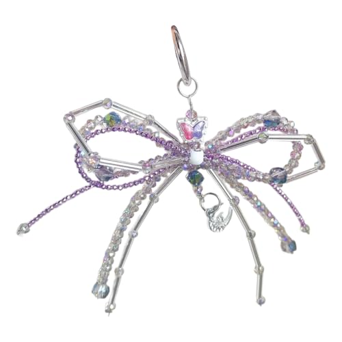 KAHDGSS Kristallperlen Bowknot Charm Schmetterling Knotengeformte Schlüsselbund Mehrzweck Telefonriemenbeutel Dekoration Für Trendsetter von KAHDGSS