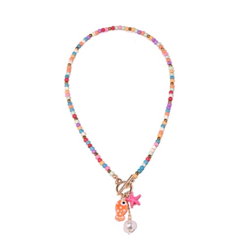 KAHDGSS Künstlerische Juwelier Keramikfischanhänger Für Marine Marine Themenbezogene Kette Mit Blauem Und Weißem Detail Für Partys Stabiler Keramikschmuck von KAHDGSS