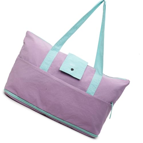 KAHDGSS Leichte Wasserdichte Faltbare Umhängetasche Erweiterbares Design Für Fitnessstudio Reisetarife Aufbewahrung Oxford Handtasche Erweiterbare Reisetaschen von KAHDGSS