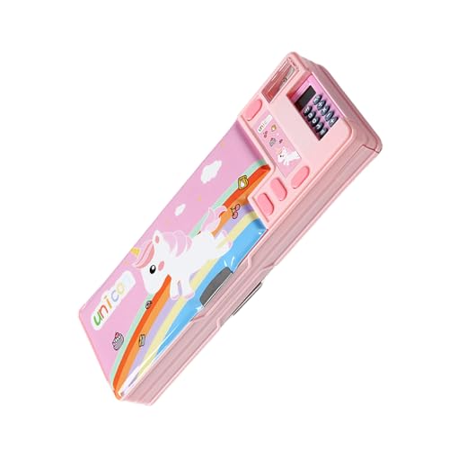 KAHDGSS Mehrzweck-Federbox mit Taschenrechnerspitzer, großes Fassungsvermögen, Cartoon-Stifthalter für Studenten, Jungen, Mädchen, Kinder, pädagogisches Werkzeug, Federmäppchen, g von KAHDGSS