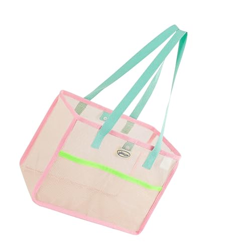 KAHDGSS Mehrzweckfaltbarer Mesh Tasche Geräumige Innenausstattung Schulter Strand Handtasche Für Sportzubehör Einkaufsbetriebsurlaub Trendy Wiederverwendbar von KAHDGSS