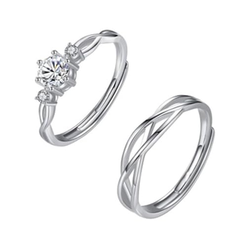 KAHDGSS Messing Eternities Hochzeitsversprechen Ringe Verstellbare Verwicklungsringe Schmuckzubehör Für Frauen Täglich Einzigartige Designs Einzigartige Designs von KAHDGSS