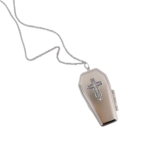 KAHDGSS Metall Sargschlüsselkette Mit Kompliziertem Detail Öffner Pendelhaltiges Neckalce Mode Accessoire Metall Textur Für Gotische Lüfter von KAHDGSS