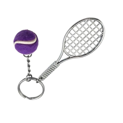 KAHDGSS Miniatur Metall Tennisbeutelschlüsselring Für Rucksackversacktaschen Stilvolle Dekorative Ornament Leichter Schlüsselhalter Metall Strukturierte Rucksack Anhänger Keychain von KAHDGSS