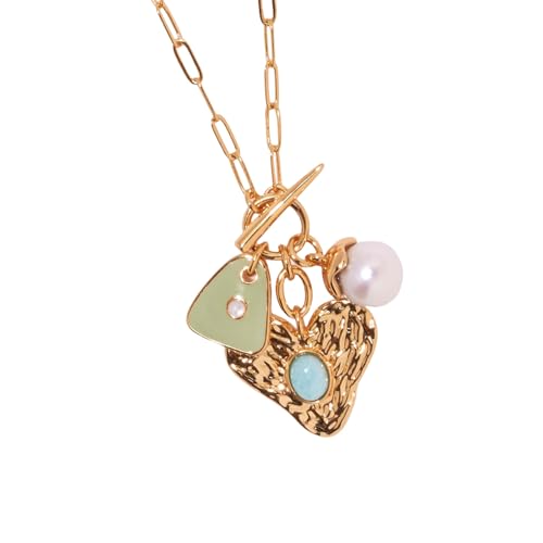 KAHDGSS Minimalisten Designs Mode Anhänger Halskette In Lebendiger Farbe Für Modische Frauen Und Stilvolle Outfits Bequemer Tragen Schmuck von KAHDGSS