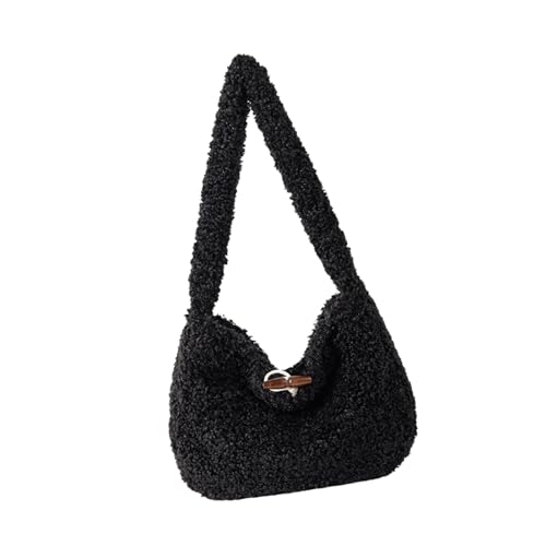 KAHDGSS Mode Achselbärchen Frauenhandtasche Geräumige Innenraum Umhängetasche Für Reisen Oder Tägliche Nutzung Lässige Outings Taschen Pelzige Achselhalterbeutel von KAHDGSS