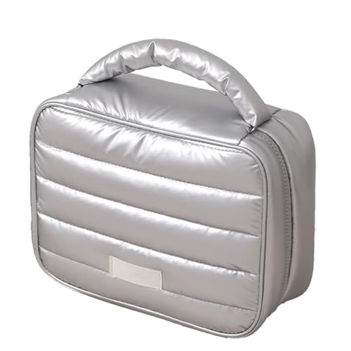 KAHDGSS Mode Puffer Toilettenbeutel Für Frauen Kompakte Und Kreative Make Up Taschen Lagerbeutel Mit Geräumiger Innenkreis Toilettenorganisator von KAHDGSS