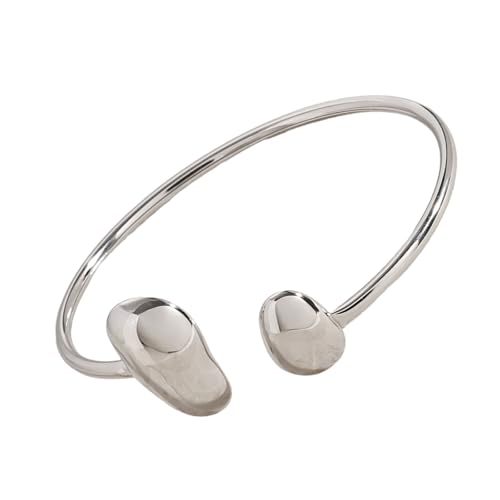 KAHDGSS Mode Vintage Armreifen Edelstahl Unregelmäßige Weitmanschetten Armbänder Geeignet Für Partys Und Tägliche Tragestämme Alltags Armreifen Geeignet von KAHDGSS