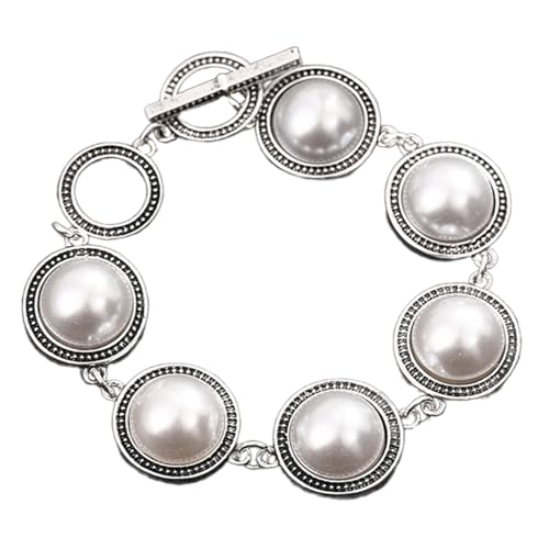 KAHDGSS Mode Vintage Round Stone Armband Für Frauen Mit Robusten Perlen Und Verstellbaren Designs Steinangel von KAHDGSS