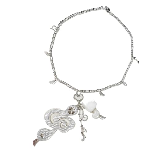 KAHDGSS Modische Musik Notiz Anhänger Halskette Hals Schmuck Pulloverkette Geeignet Für Jugendliches Paar Oder Enge Freundinnen Frauen Schmuck von KAHDGSS