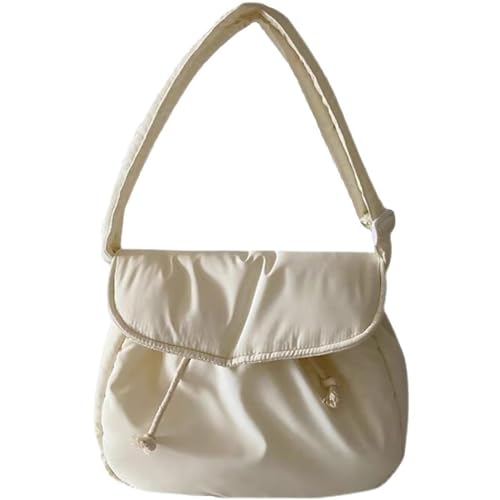 KAHDGSS Modische Umhängetasche für Damen, weicher Kordelzug, Kuriertasche, großes Fassungsvermögen, einfache Schultern, große Kapazität, weiche Schultertasche von KAHDGSS