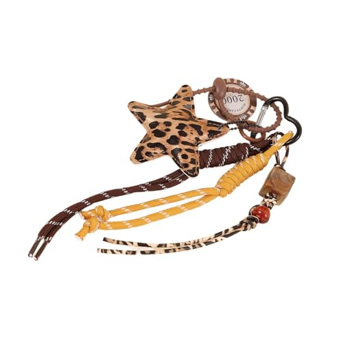 KAHDGSS Multifunktionaler Polyester Perlen Geldbörse Charme Mit Tierdruck Und Sternentwurf Schlüsselhalter Für Taschen Decors Multifunktional Sternmünze Keychain von KAHDGSS
