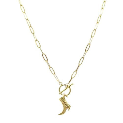 KAHDGSS Multiple Länge Cowboy Charme Anhänger Halskette Edelstahl Mode Accessoire Für Lässige Oder Formelle Outfits Modische Unisex Kette Halskette von KAHDGSS