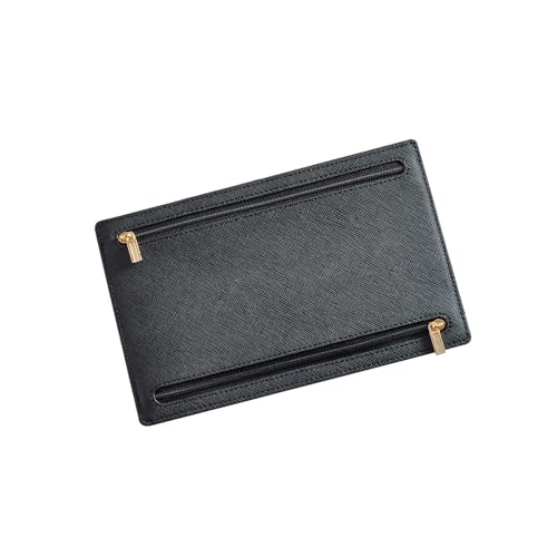 KAHDGSS PU Leather Reisepässe Sichere Reißverschlüsse Verschließen Mehrere Kartensteckplätze Leichte Organisatoren Für Dokumente Für Dokumente Cash Card Reißverschluss Dokumentbeutel von KAHDGSS