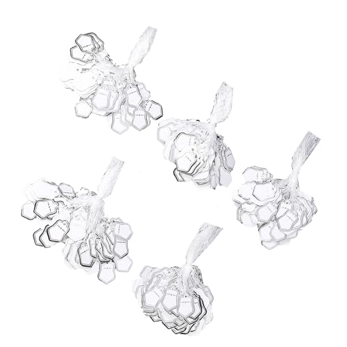 KAHDGSS Packung Mit 500pcs Gold/Silberpapierstars Geformte Preise Tickets Robustes Papier Vor Schläfen Löcher Für Einzelhandel Schmuck Display Party Dekorationen Gold Sterne Geformte Preis Tickets von KAHDGSS